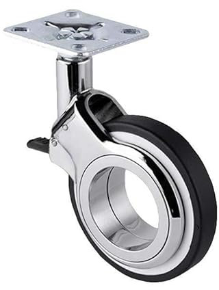 der ROLLENDE SHOP - Design Rollen für Möbel - Lenkrolle mit Feststeller 60 mm Polyurethan - Serie Black OLYM