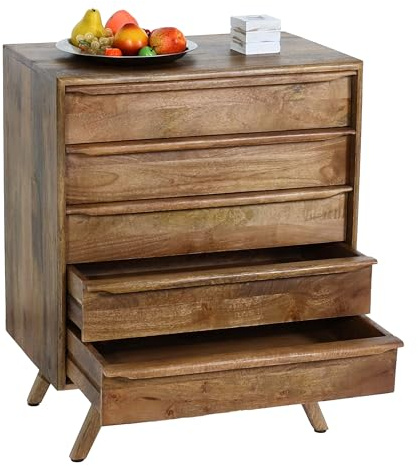 Mendler Highboard HWC-L96 Massiv-Holz Mango 81x65x43cm