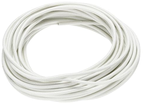 QUARKZMAN 10 meter/32,8 fot 13 AWG flätad silikonkabel med hög temperatur -60 till 300 grader Celsius hållbar isolerad elektrisk kabel för industri, vit