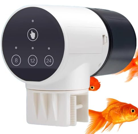 Fish Food Dispenser Automatic | Small Tank Food Dispenser with Timer | Fish Vacation Feeder, 3-Speed, Food Tank Dispenser for Pellets, Flakes