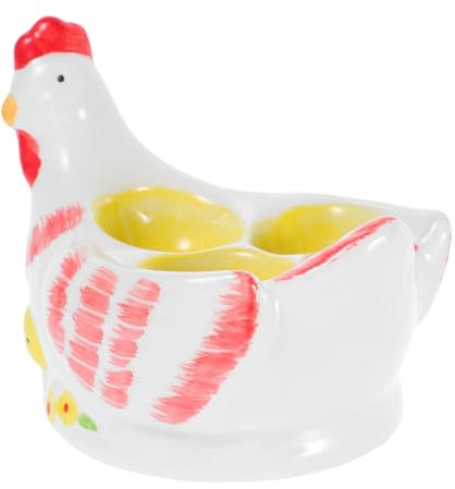 OUNONA Support à Œufs Céramique Forme De Poussin Rangement Pour Œufs Décoratif Cuisine De Vaisselle