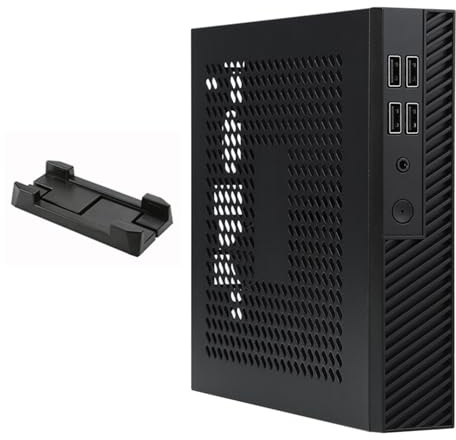 DX01 ITX Computer Case Thin Quick Heat Dissipation PC Case Supporting VESA Mount Rolled Steel Portable Computer