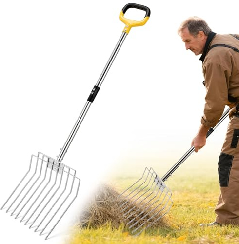AugFir Pitchfork for Gardening - 10 Tines
