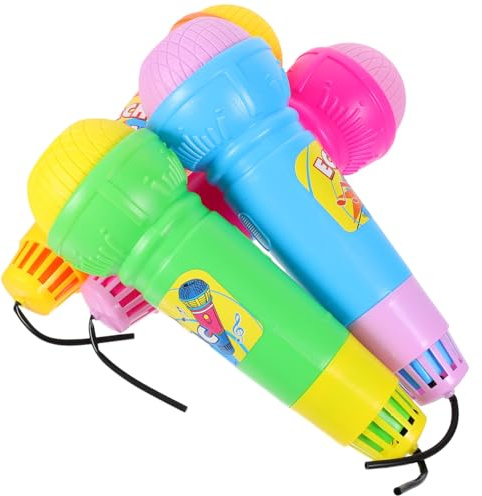 BESPORTBLE 4pcs Echo Microphone Karaoke Microphones for Boys and Fun Props for Singing and Play for Games and Communication