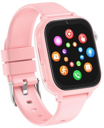 Puhiuyoi Smartwatch Kinder mit GPS und Telefon, 4G Kinder Smartwatch mit SIM WiFi Videoanruf Anruffunktion, GPS UhrKinder SOS Schulmodus wasserdichte Spiele Wecker, Kinderuhr Geschenke für Student
