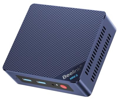Beelink Mini PC 12th Intel Alder Lake-N95 (up to 3.40GHz) MINI S12 Mini Computer Windows 11 Home, 12GB LPDDR5 4800MT/s 500GB SSD Office Mini Desktop PC, 4K Dual HDMI, 2.5G LAN/WiFi 5/BT4.2