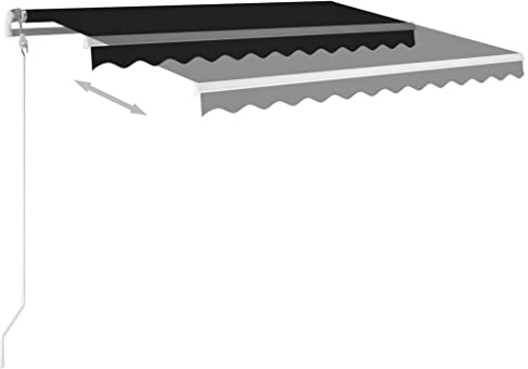 Generic Tenda Elettrica Retrattile Automaticamente con Telecomando, Tenda da Sole per Patio/Balcone Inclusa Staffa a Parete (Blu e Bianco 400x300 cm) (300 x 250 cm)