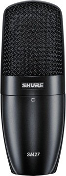 Shure SM 27 LC - Microfono a Cattura Laterale Cardioide - Nero - XLR