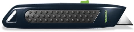 Festool Sicherheits-Cuttermesser mit automatischem Klingeneinzug | Professionelles Cuttermesser für Links- und Rechtshänder – genoppter Softgrip, kompaktes Design