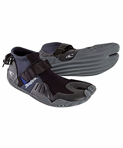 O'Neill SuperFreak 2mm Tropical Split Toe Neoprene Boot, Textured Rubber Sole for Surfing, Paddleboarding, Snorkeling, Black, 9