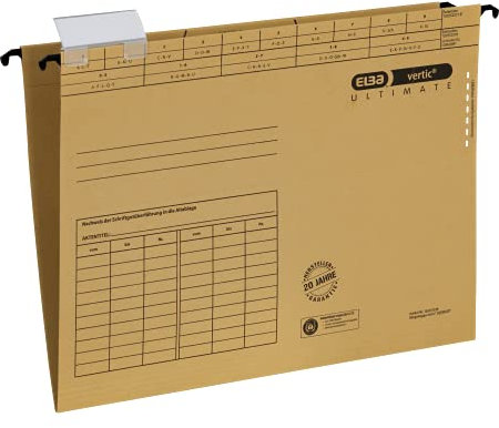 ELBA Hängemappe vertic ULTIMATE, 50er Pack, DIN A4, Recycling-Karton, braun
