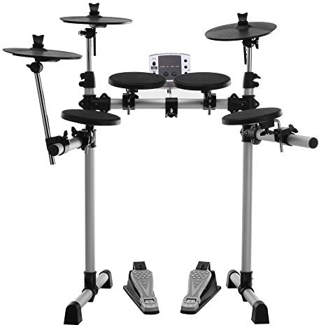 XDrum DD-400 E-Drum Set (Komplettes Schlagzeug, 4 Drum Pads, 3 Cymbal Pads, Sound Modul mit 180 Sounds, 10 Preset Kits, 40 Preset Songs, USB, MIDI)