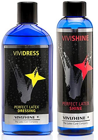 Vivishine 150ml - Vividress 250ml Combo - for Latex Clothing