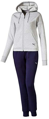 PUMA Damen Classic Hd. Sweat Suit, cl Trainingsanzug,grau(Light Gray Heather),S