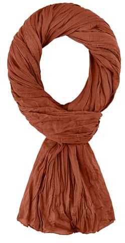 ALLEE DU FOULARD Schal für Damen und Herren, Leichte Stola - 100% Baumwolle – Größe 200 x 110 cm - Über 40 Unifarben – Premium-Schal - flexibel und komfortabel