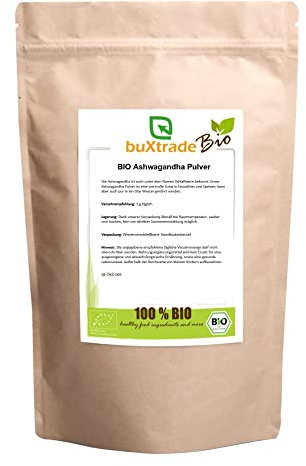 250 g | BIO Ashwagandha | Schlafbeere | Pulver | Buxtrade