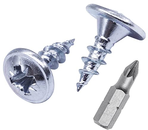 (400 Stück) Verzinkter Stahl 4,0 x 12 mm Holzschrauben, Metallschrauben, modifizierter Halsspannkopf, Selbstschneidend (400, 4,0 x 12 mm)