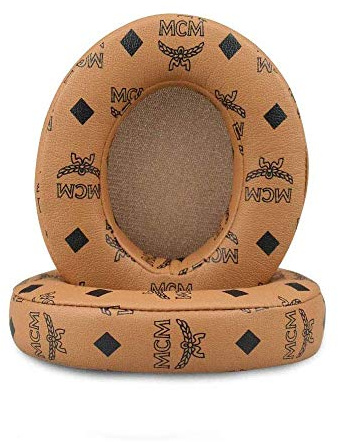 Studio 3 Ersatz-Ohrpolster, kompatibel mit Beats by Dr.DRE Studio 2.0 B0500 B0501, kabellos, Studio 3.0 Over-Ear-Kopfhörern, Blumenmuster, Braun