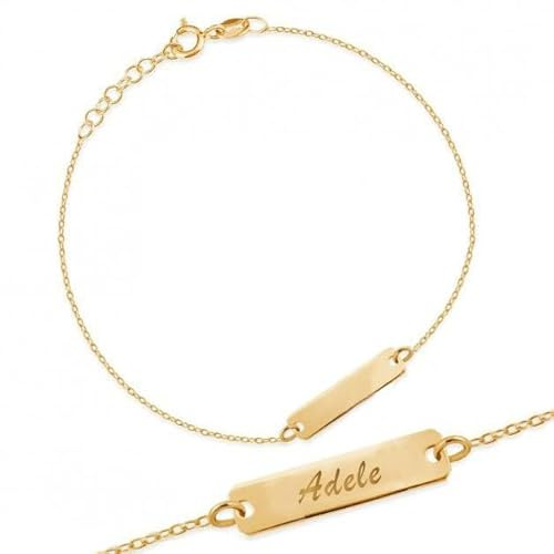 Sakrami Bracelet en Or pour Enfant ou Fillette Kids Collection + Bijou avec Coffret Personnalisé + Idée Cadeau pour Fillette et Jeune Fille pour Naissance, Baptême et Communion Occasions Spéciales
