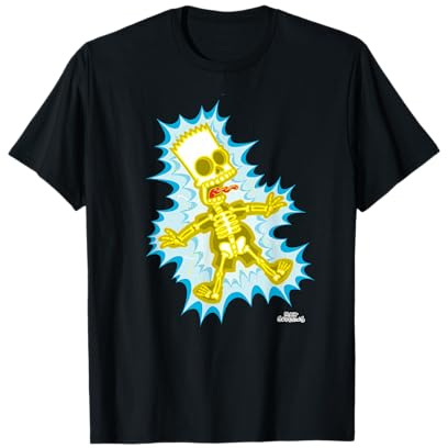The Simpsons Bart Simpson Esqueleto Electro Shock Camiseta