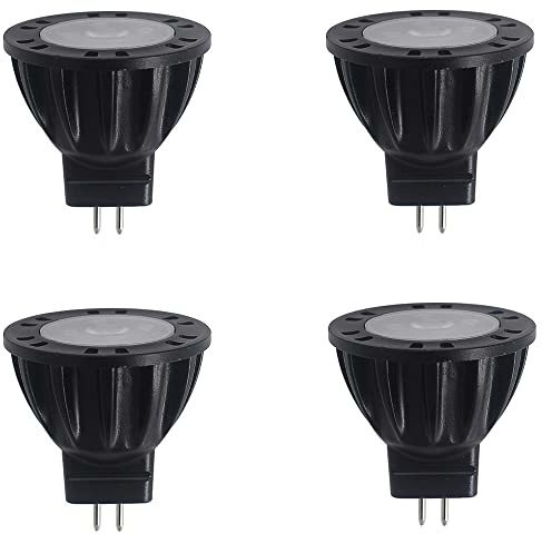 Arrownine Cast Aluminum MR11 GU4.0 LED Bulb 2.5Watt,Equivalent to 20Watt Halogen Bulb Warm White 9-17V for Outdoor Landscape Spotlights Low Voltage,Indoor Track Accent Recessed Light 4-Pack
