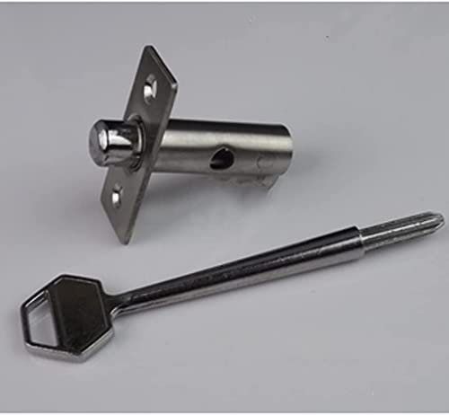 VEERJI Sicherheitsschloss, Schieberiegel, Einsteckriegel, Türschloss Edelstahlrohrschloss Unsichtbares Einsteckschloss Brandschutztür Fluchtgang Möbel Hardware Zubehör (Color : B) (Color : C)