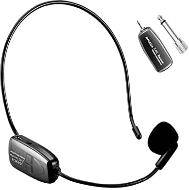 PAKLIF Casque avec Microphone 2.4G Microphone sans Fil Micro Micro Micro for l'amplificateur de Voix Haut-Parleur karaoké Ordinateur réunion réunion Yoga Chantant
