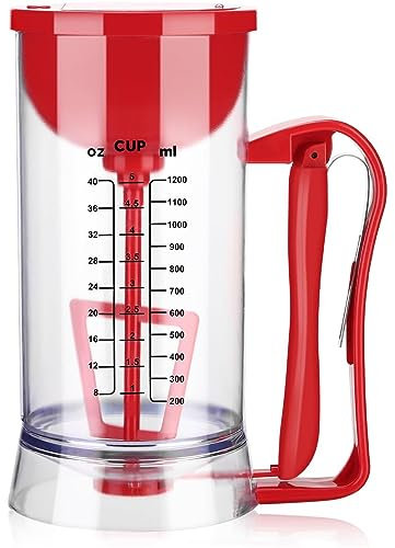 Distributore di pastella da 1200 ml, dispenser per pancake, cupcake, waffle, muffin, crêpe e torte