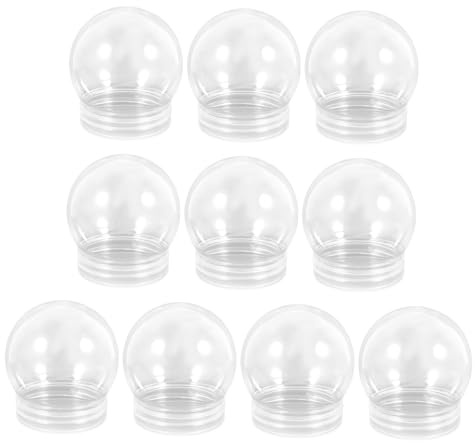 PRETYZOOM DIY-Schneekugel 10 Stück 150 Ml Kunststoff- Befüllbare Süßigkeitenflasche Klares Leeres Glas Mit Schraubverschluss Für DIY-Basteldekorationen