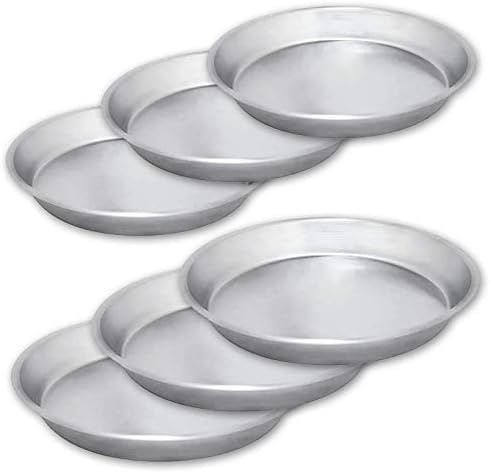 Pentalux Set 6pz da 18cm Stampo tortiera conica Bassa in Alluminio ruoto per pastiera napoletana Pizza di Grano