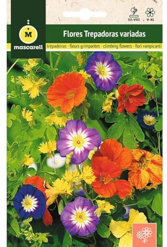 Mascarell Semillas, FLORES TREPADORAS MEZCLA, Semillas Flores Exterior para Decoración, 3 Gramos