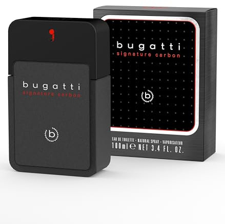 bugatti signature carbon parfym män 100 ml I kryddig ambrerad eau de toilette för alla åldrar I Parfum män med nyanser av lavendel, mysk, ambra & patchouli I urban, elegant, maskulin