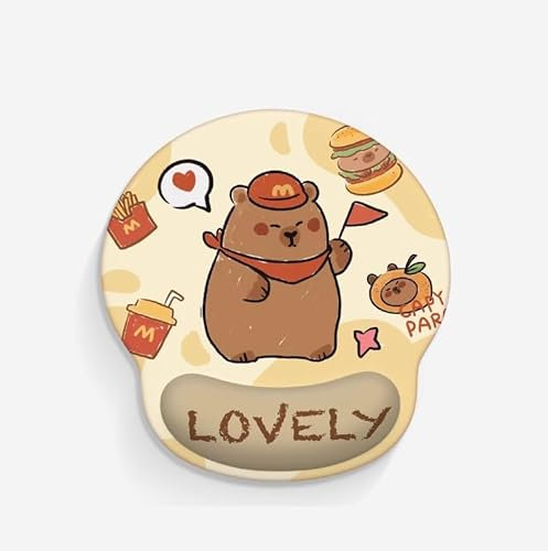 PEKNUX Capybara – Tapis De Souris Et De Poignet, Repose-Main pour Clavier D'Ordinateur Portable De Bureau