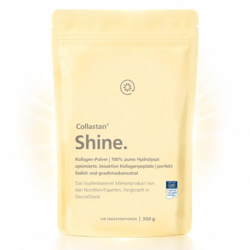 Collastan Shine - Premium-Kollagen Peptide für Haut, Haare, Nägel | 300 g Premium-Kollagenpulver mit 100% VERISOL – Dein Schönheitsritual für deine tägliche Beauty-Routine mit Markenpeptiden.
