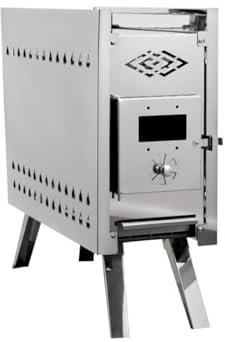 Bathroom Sauna Machine Stainless Steel Folding Wood Fire Sauna Stove Camping Sauna Tent Portable Heating Stove Sauna Equipment for Shower in Home Steam Room Shower