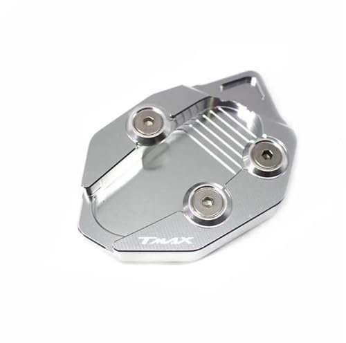VQLDPX Motorrad-Ständerfuß-Seitenständer-Verlängerungspolster Für Yamaha TMAX530 TMAX 530 T-MAX 530 2012 2013 2014 Motorradständer Platte Verbreiterung(Silver)