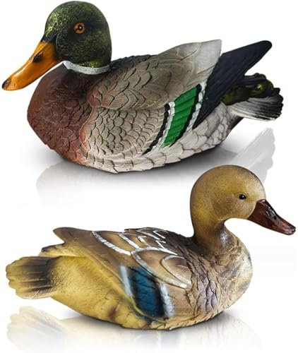 Ataoyus Decorativa di Anatroccolo, Ornamento di Anatra in Resina, Decorazione per Laghetto da Giardino, Statua da Giardino Paesaggistica, Statua da Giardino Ornamentale, Scultura