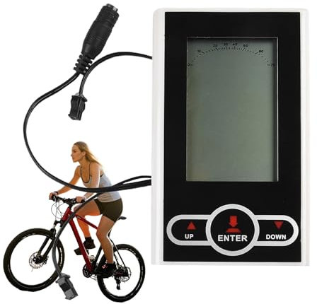 Monitor del ciclo stazionario - computer di velocità con schermo LCD per biciclette | Velocità pista, calorie, distanza | Contatore ciclismo fitness al coperto, attrezzature da palestra, strumento