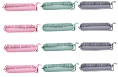 BESTYASH 12pièces Clips De Fermeture Pour Aliments Pincettes De Sécurité Pour Sachets De Snacks Et Thé Réutilisables Et Faciles à Utiliser