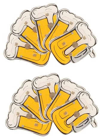UPKOCH Broche Lumineuse Chope De Bière, Plastique Léger, Clignotante, Femme, Accessoire Mode Quotidien Et Fêtes, Lot De 15 Pièces, Décoration Festive