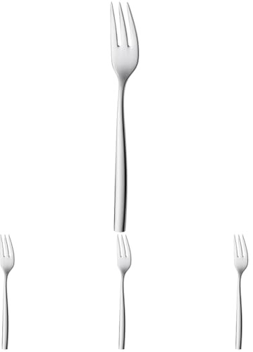 WMF Palma Kuchengabel 15,7 cm, Cromargan Edelstahl poliert, glänzend, spülmaschinenfest (Packung mit 4)