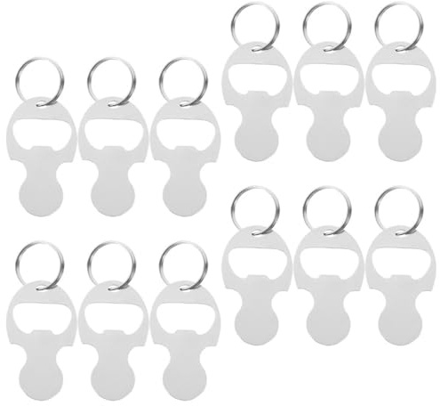 PACKOVE Llavero Ficha para Carrito Compra Portátil, Abridor de Botellas Multiusos de Aleación, Set de 12 Unidades, Resistente y Práctico para Uso Diario en Hogar y Eventos