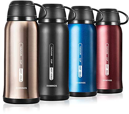 Y·J&H Double Walled Vacuum Insulated Bottle with Cup - Stainless Steel Thermo Flask - Reusable Drinking Water Bottles BPA Free - for Kids & Adult, Sports, Outdoor, Office - 650ml Champagne Gold