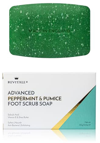 Revitale Savon Exfoliant Avancé pour les Pieds à la Menthe Poivrée et à la Pierre Ponce – Barre Exfoliante et Revitalisante