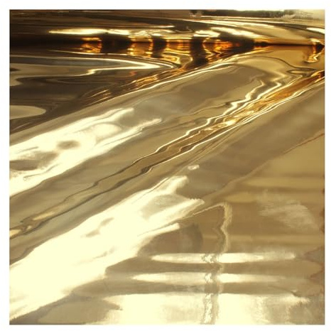 Stoff am Stück Stoff Lackleder gold stark glänzend Spiegel schmal kratzfest Kunstleder