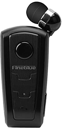 Auleset 1Pc Fineblue F910 Earphone Mini Vibration Reminder ABS Wireless Bluetooth 4.0 Retractable Practical Headset Compatible for Running - Black