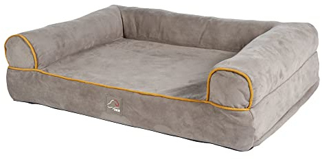 HKM ANAM Cara Hundesofa Taupe/Goldgelb S
