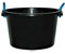 45L Litre Black Heavy Duty Multipurpose Plasterer Mixing Cement Muck Water Tub/Bucket Storage Builders Bucket with Rope Handles – Made In UK
