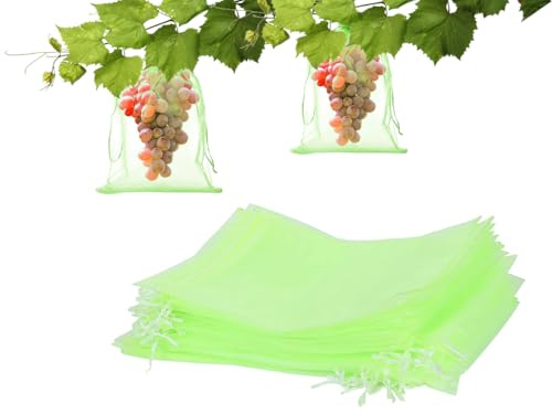 Anlising 100 Stück Traubenschutzbeutel, 20x30CM Weintrauben Schutzbeutel, Netzbeutel Obst Schutzbeutel, Trauben-Schutzbeutel, Garten Netzbeutel Frucht-Schutzbeutel, zum Schutz von Früchten, Lagerung