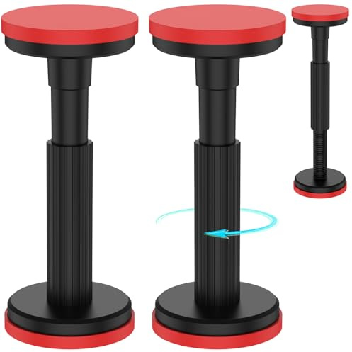 KTCINA 2 Stück Möbelfüße Verstellbar 18-45cm 18 * 10 cm kann bis 200 kg Teleskop Stützstange Stabiler Griff-Durchmesser 31,8 mm Möbelbeine Bettbeine Stützsystem für Schrank Sofa Waschbecken